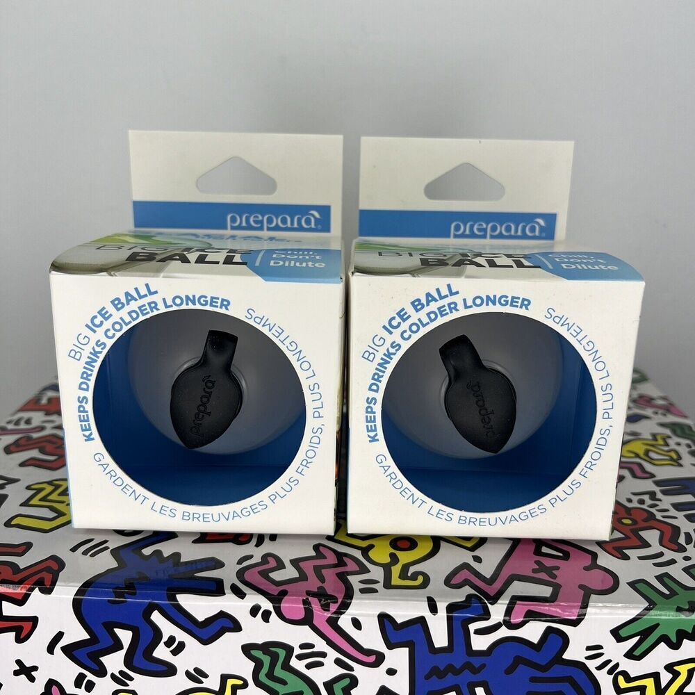 x2‎ Prepara Big Ice Ball Maker Large 2.5” Round Sphere High Balls Ice Shape TWO